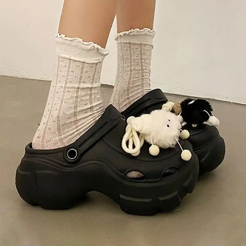 Platform Sole Perforated Shoes for Women, Summer 2026, Outdoor Wear, Eva Thick Sole, Ultra-Comfortable, Thick-Soled Beach Clogs, Non-Slip Sandals - Image 5