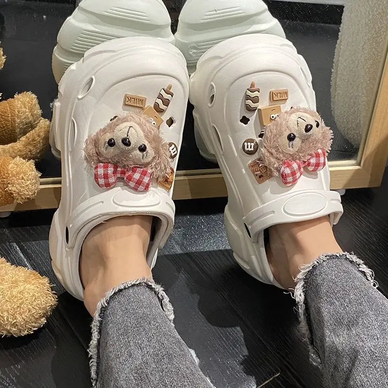 Platform Sole Perforated Shoes for Women, Summer 2026, Outdoor Wear, Eva Thick Sole, Ultra-Comfortable, Thick-Soled Beach Clogs, Non-Slip Sandals — feature 14