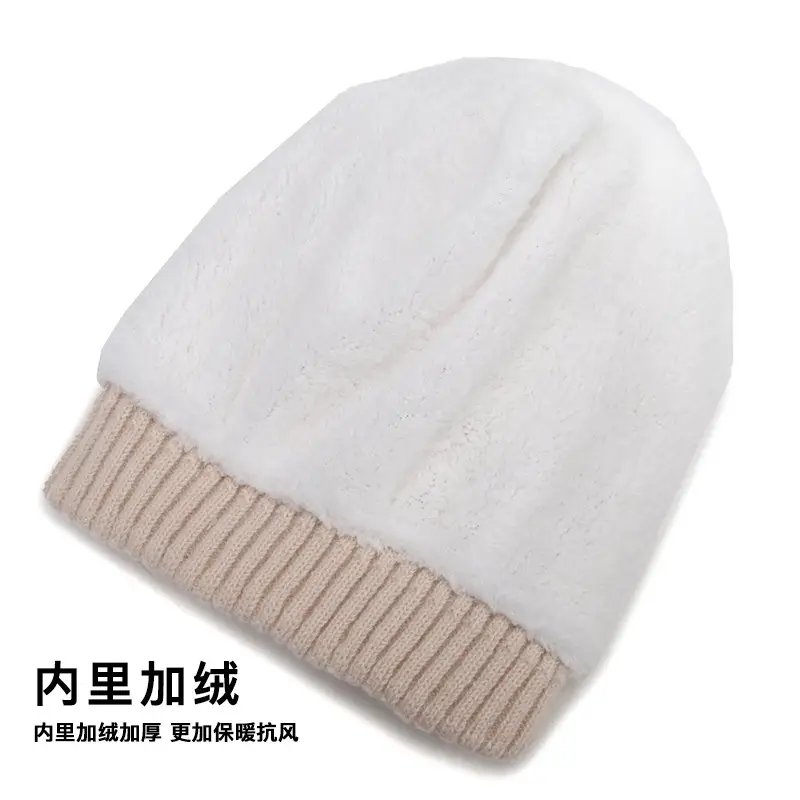 Ladies Winter Beige Knitted Hat & Scarf Set - Image 31