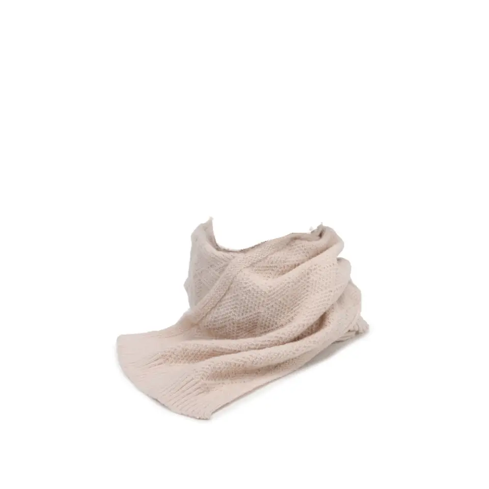 Ladies Winter Beige Knitted Hat & Scarf Set - Image 19