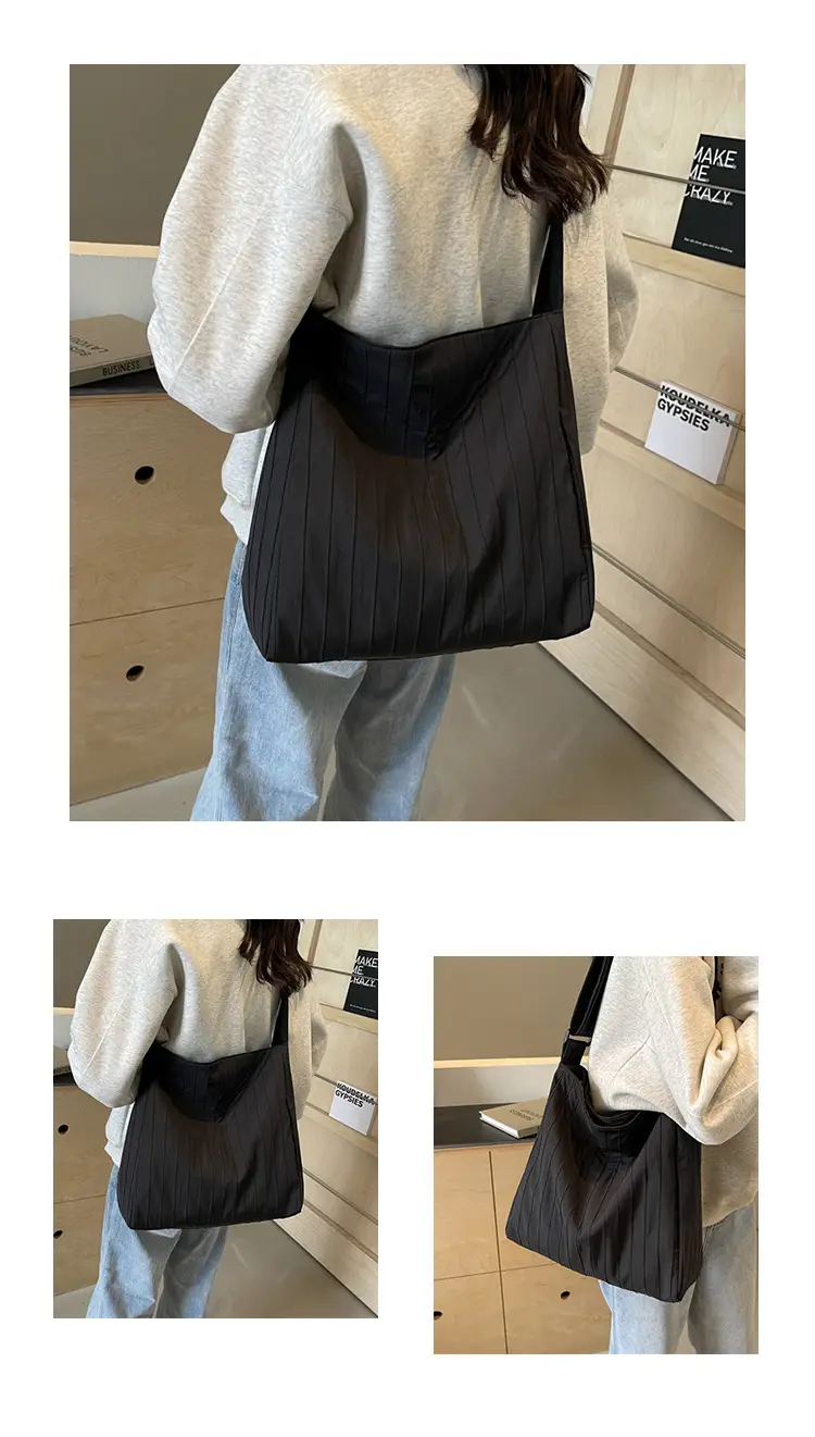 White Pleated Crossbody Bag for Women — feature 10