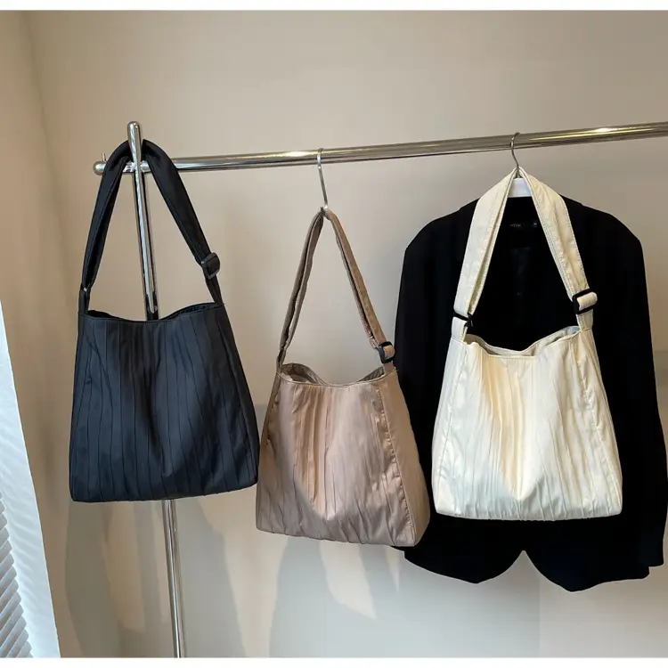 White Pleated Crossbody Bag for Women — feature 12