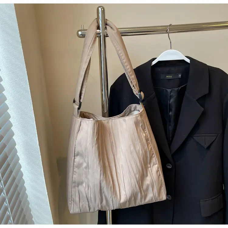 White Pleated Crossbody Bag for Women — feature 13