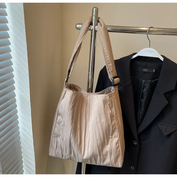 White Pleated Crossbody Bag for Women — feature 14