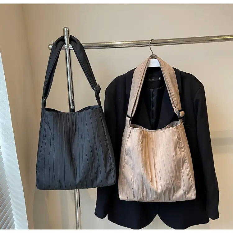 White Pleated Crossbody Bag for Women — feature 16