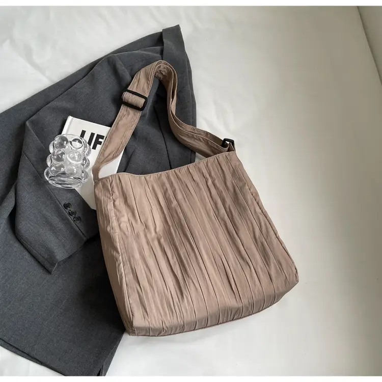 White Pleated Crossbody Bag for Women — feature 21