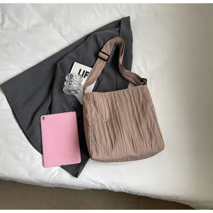 White Pleated Crossbody Bag for Women — feature 25