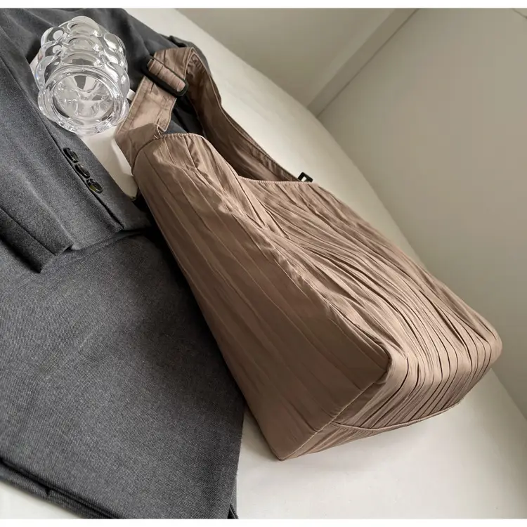 White Pleated Crossbody Bag for Women — feature 27