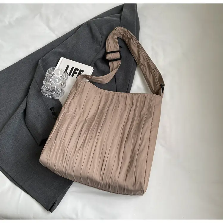 White Pleated Crossbody Bag for Women — feature 28
