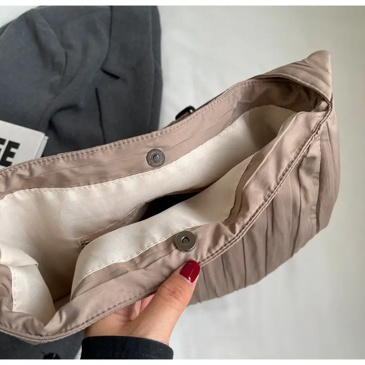 White Pleated Crossbody Bag for Women — feature 29