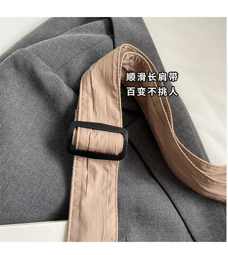 White Pleated Crossbody Bag for Women — feature 3