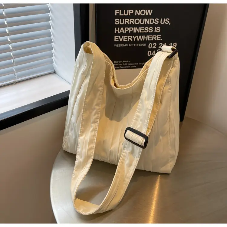 White Pleated Crossbody Bag for Women — feature 32