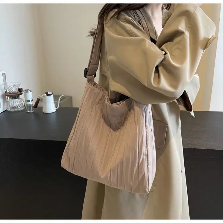 White Pleated Crossbody Bag for Women — feature 34