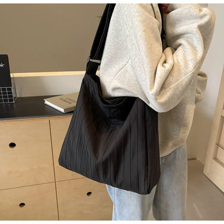 White Pleated Crossbody Bag for Women — feature 35