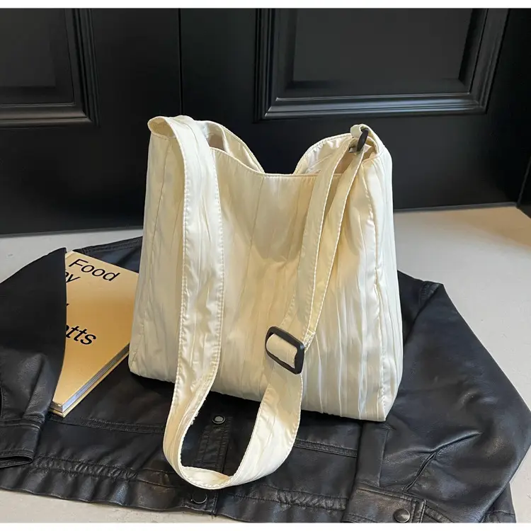 White Pleated Crossbody Bag for Women — feature 37