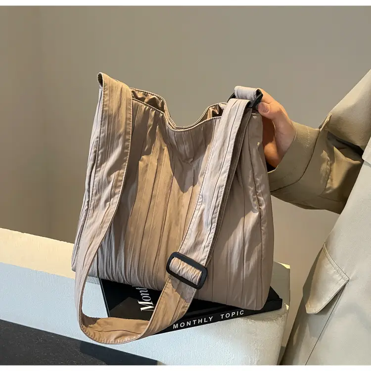 White Pleated Crossbody Bag for Women — feature 39