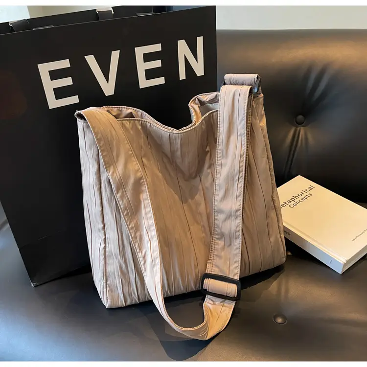 White Pleated Crossbody Bag for Women — feature 40