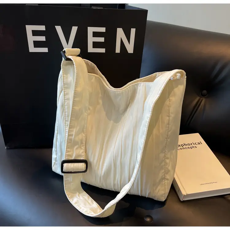 White Pleated Crossbody Bag for Women — feature 41