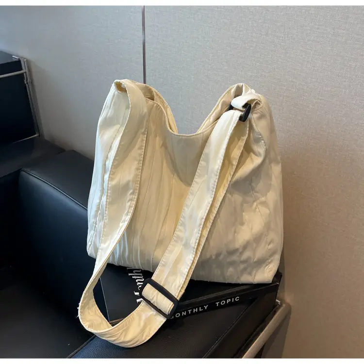 White Pleated Crossbody Bag for Women — feature 42