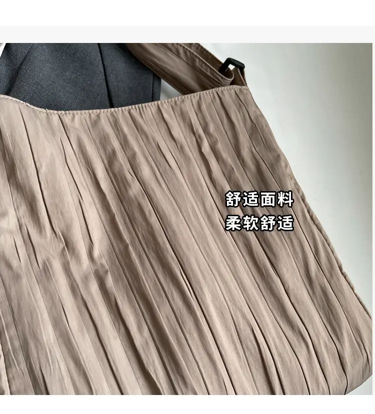 White Pleated Crossbody Bag for Women — feature 6