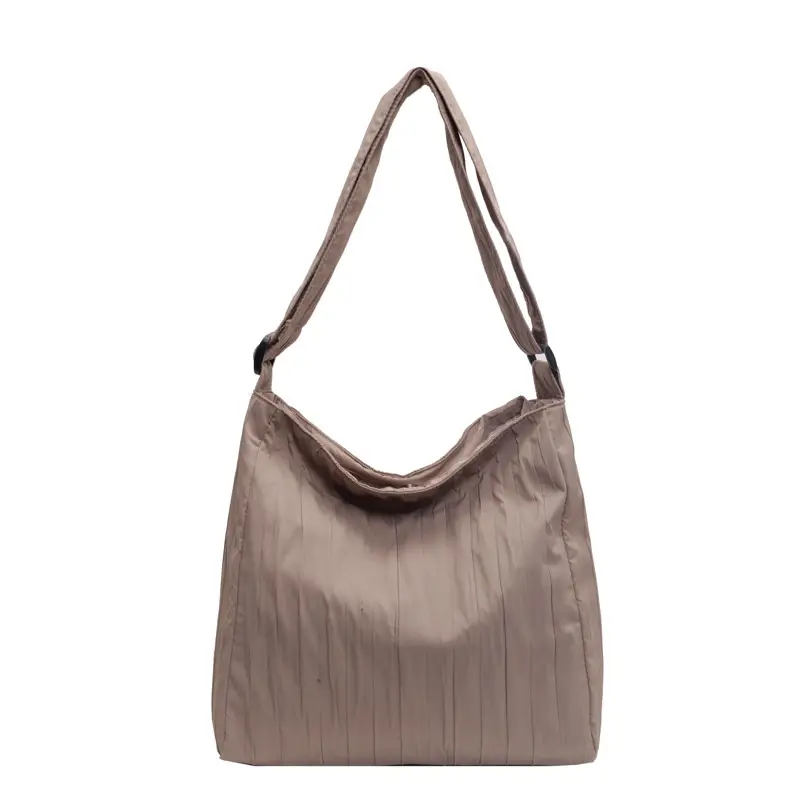 White Pleated Crossbody Bag for Women - Image 3