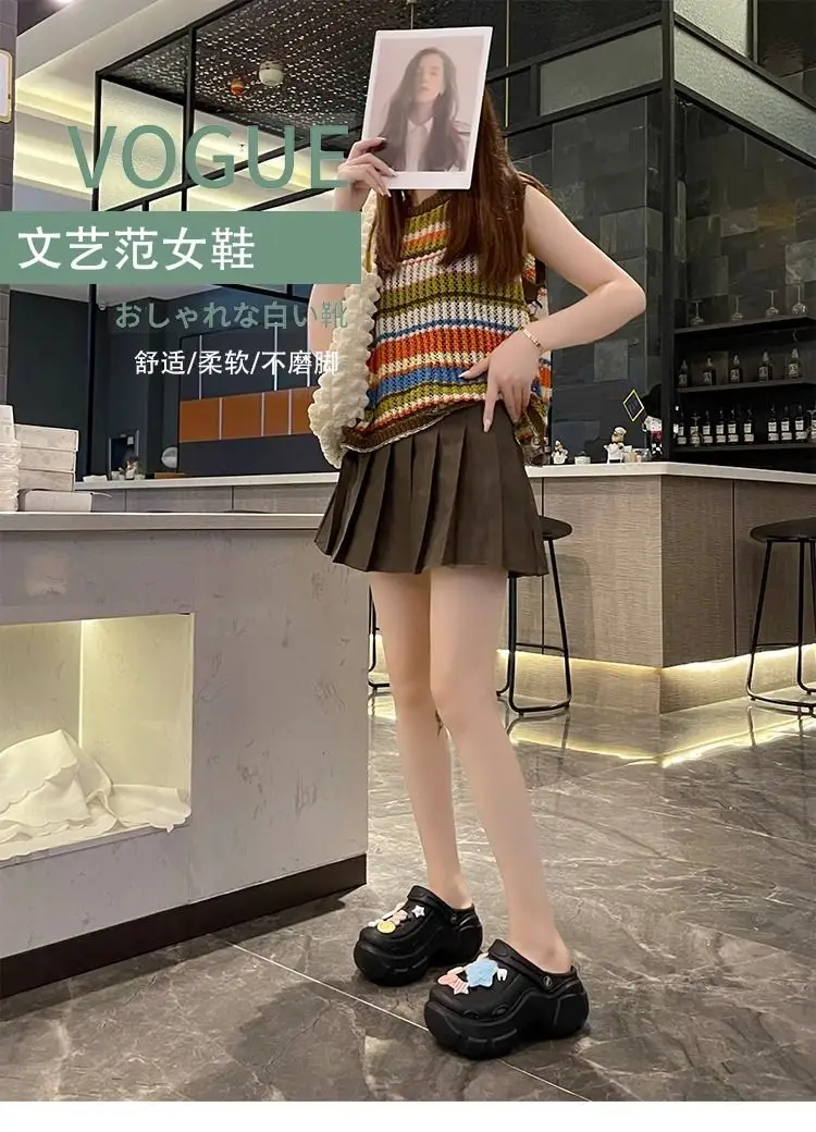 Women's Cute Hole Shoes Black Summer Sandals — feature 13