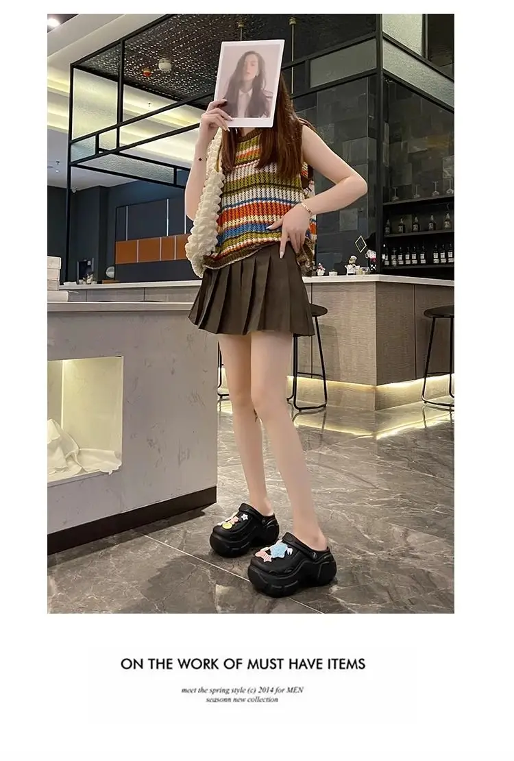 Women's Cute Hole Shoes Black Summer Sandals — feature 37