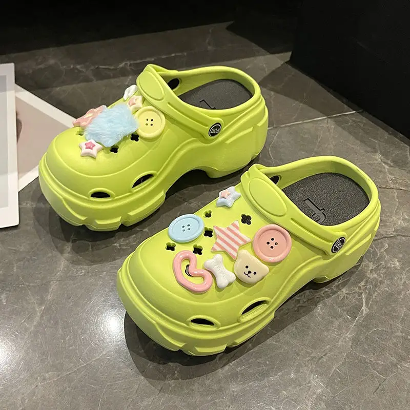 Women's Cute Hole Shoes Black Summer Sandals - Image 3