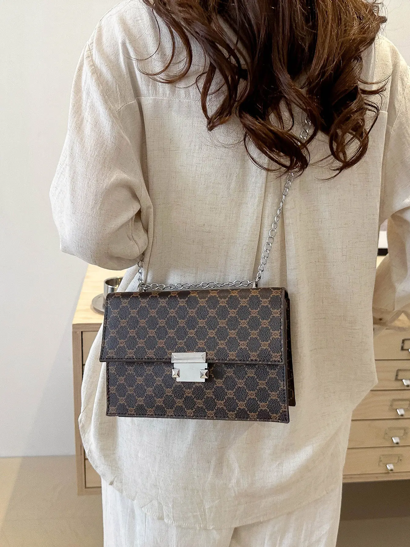 Retro GG Monogram Shoulder Bag for Women 2024 - Image 8