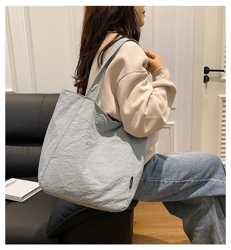 Women Japanese Waterproof Nylon Shoulder Bag Blue Large Capacity β feature 1