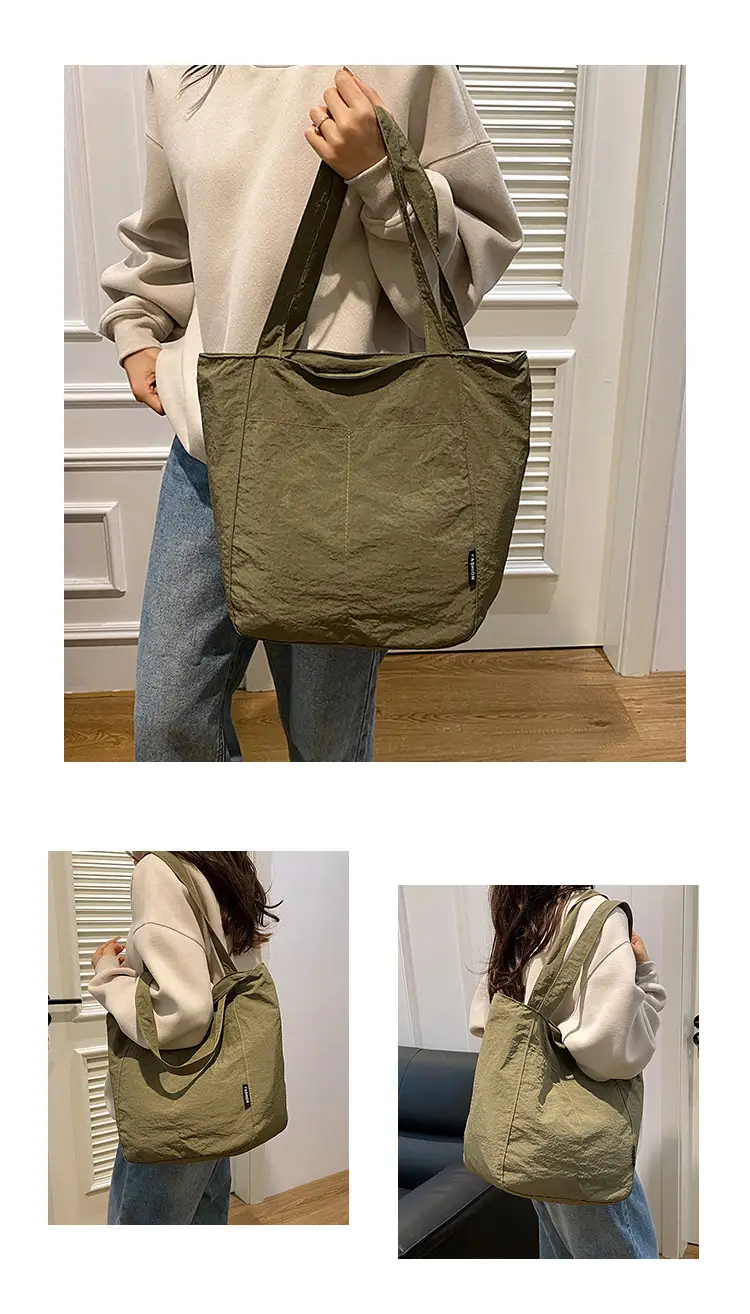 Women Japanese Waterproof Nylon Shoulder Bag Blue Large Capacity β feature 12