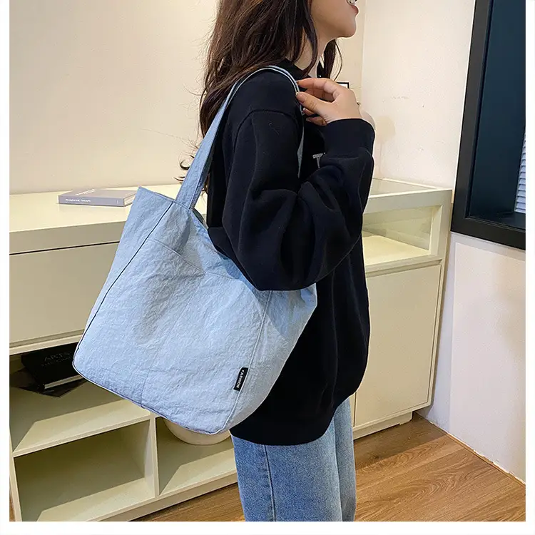 Women Japanese Waterproof Nylon Shoulder Bag Blue Large Capacity β feature 26