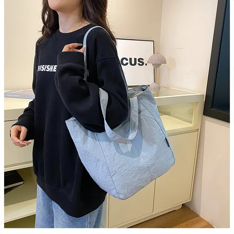 Women Japanese Waterproof Nylon Shoulder Bag Blue Large Capacity β feature 27