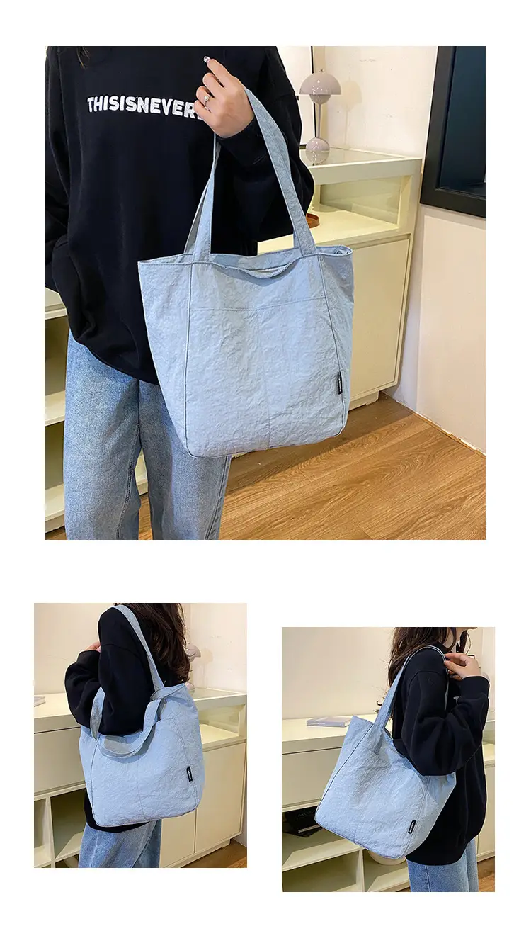 Women Japanese Waterproof Nylon Shoulder Bag Blue Large Capacity β feature 9
