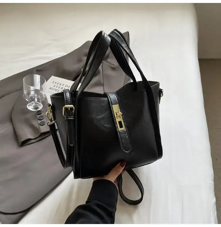 Black Leather Bucket Bag for Women 2024 — feature 44