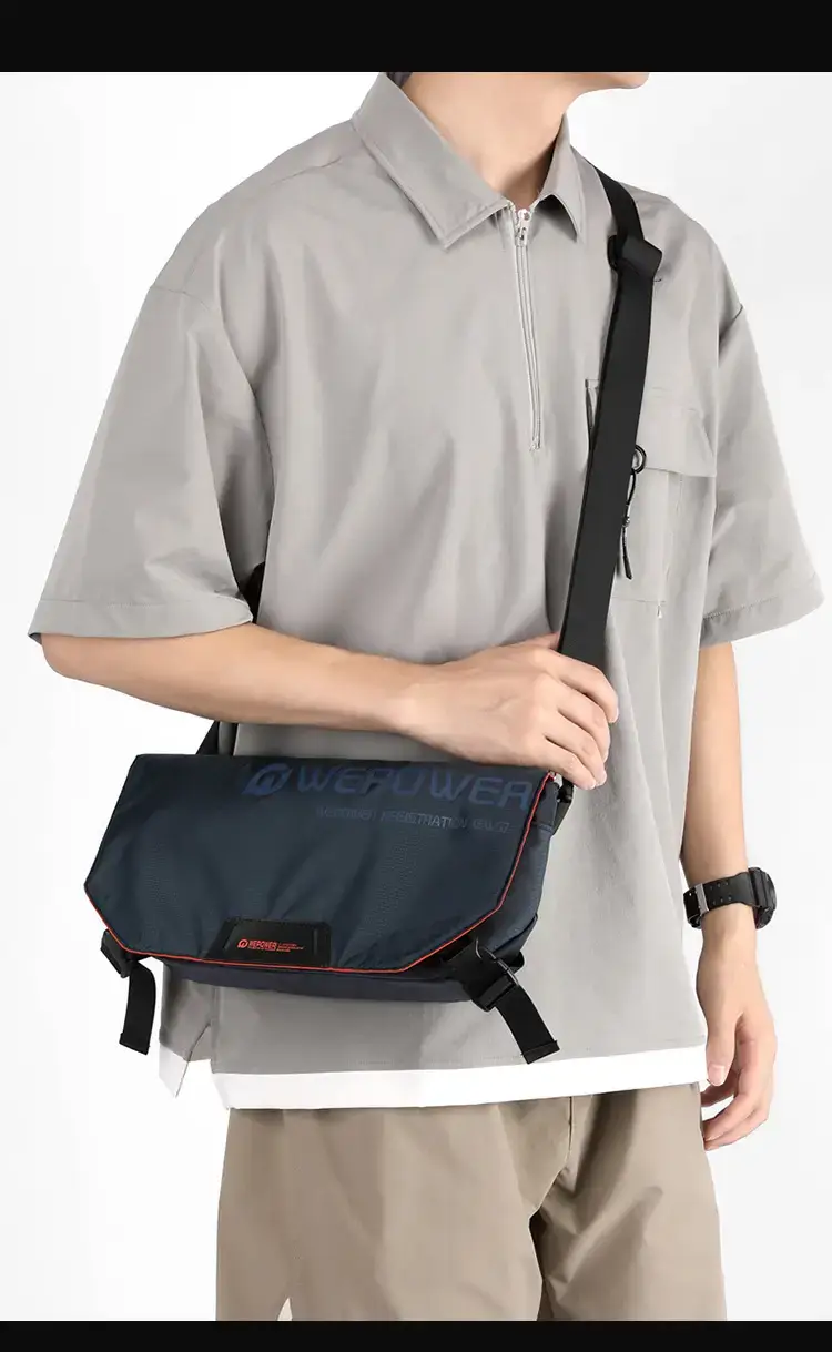 Men's Black Crossbody Bag Large Capacity Multi-Functional — feature 8
