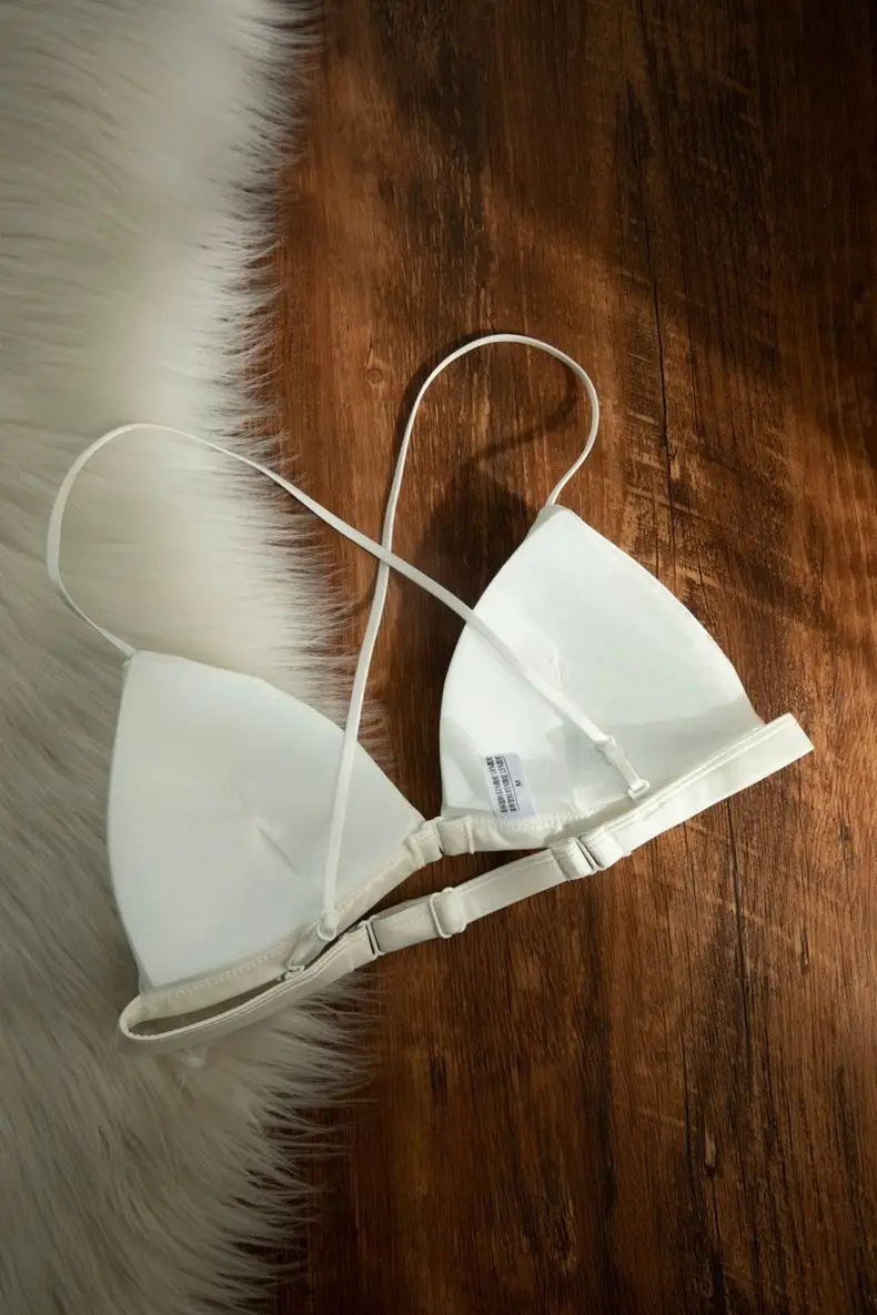 White French Triangle Cup Bra Satin New Style — feature 11