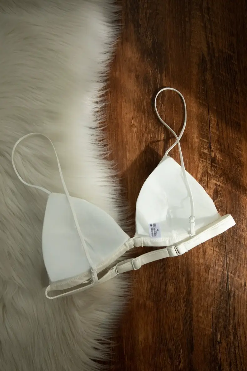 White French Triangle Cup Bra Satin New Style — feature 12