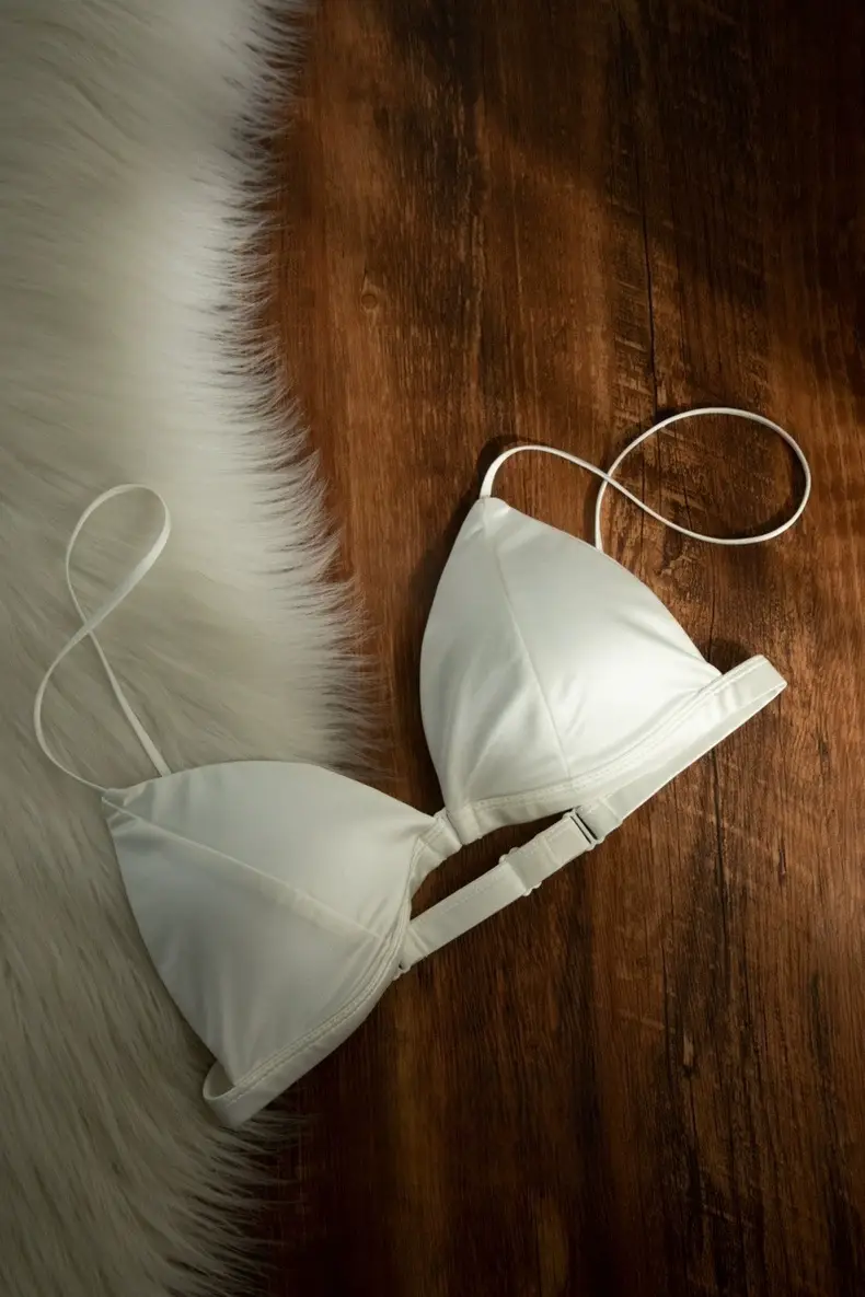 White French Triangle Cup Bra Satin New Style — feature 4