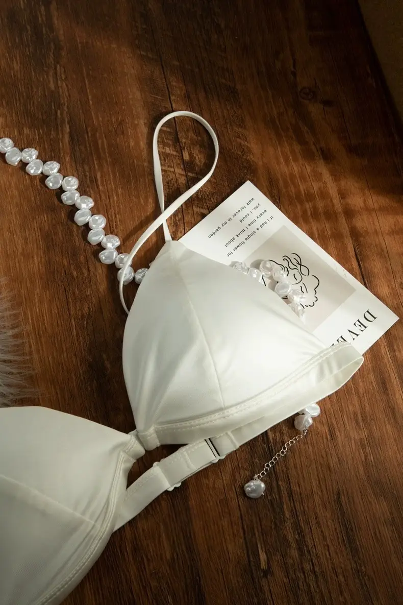 White French Triangle Cup Bra Satin New Style — feature 5