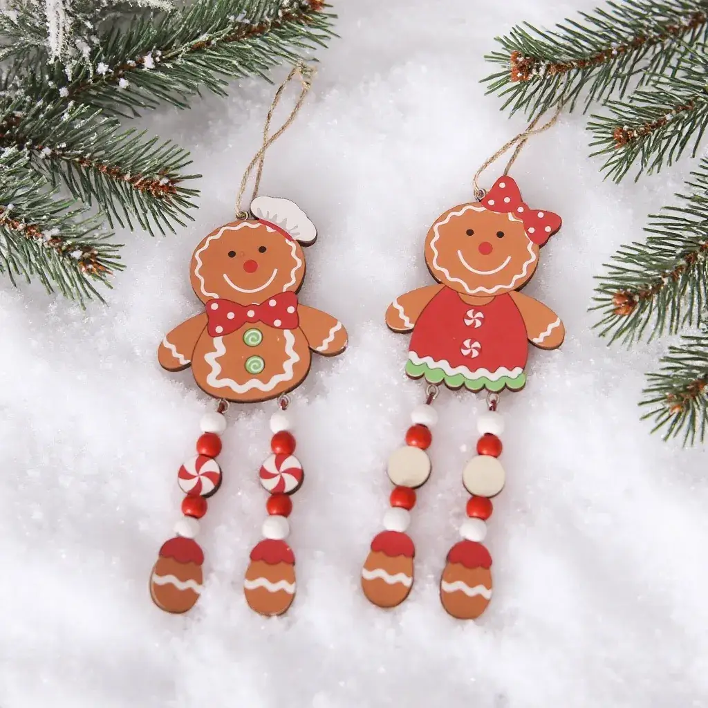 Gingerbread Man Christmas Tree Pendant Couple Set - Image 5