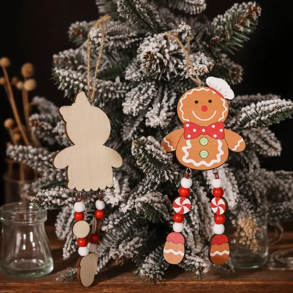 Gingerbread Man Christmas Tree Pendant Couple Set — feature 6