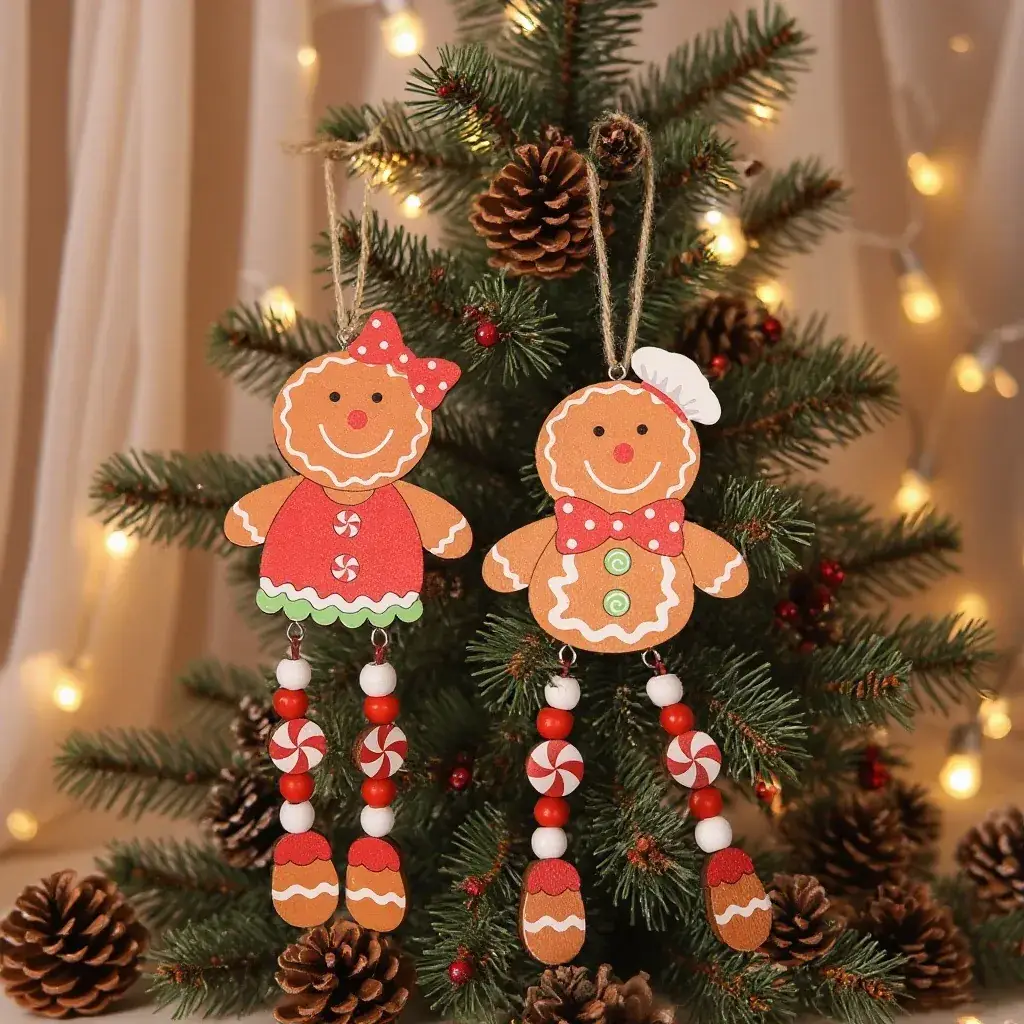Gingerbread Man Christmas Tree Pendant Couple Set — feature 7