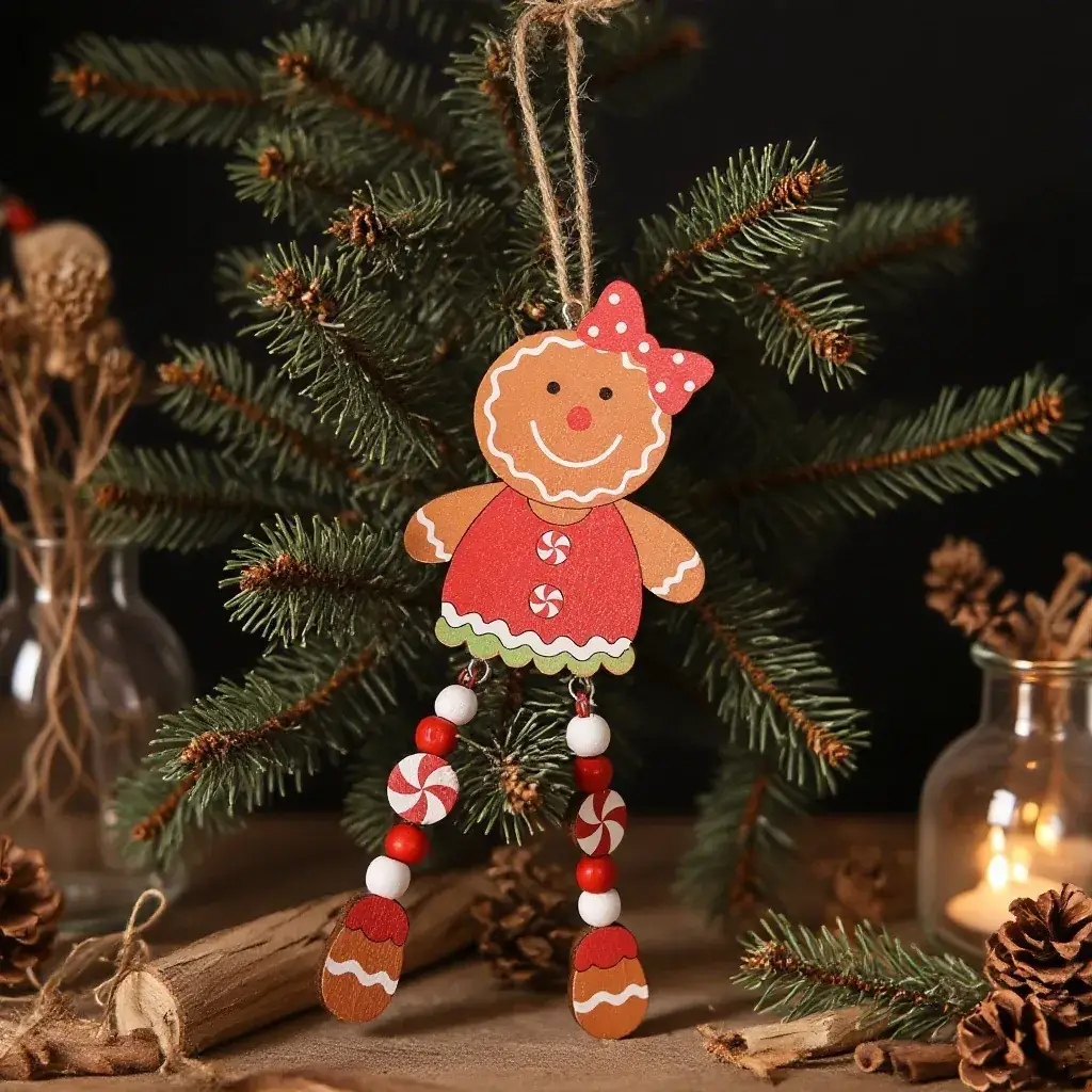 Gingerbread Man Christmas Tree Pendant Couple Set — feature 9