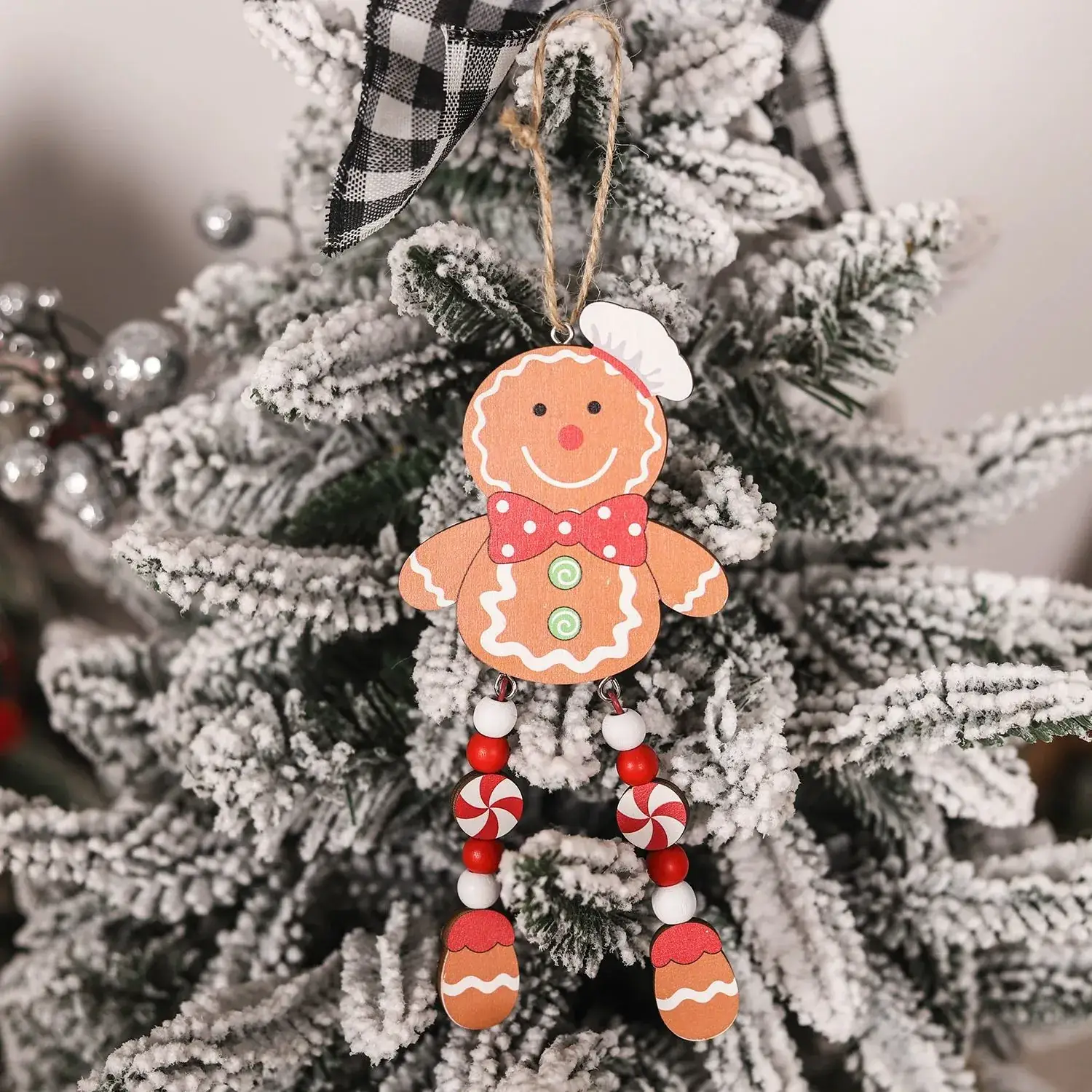 Gingerbread Man Christmas Tree Pendant Couple Set - Image 2