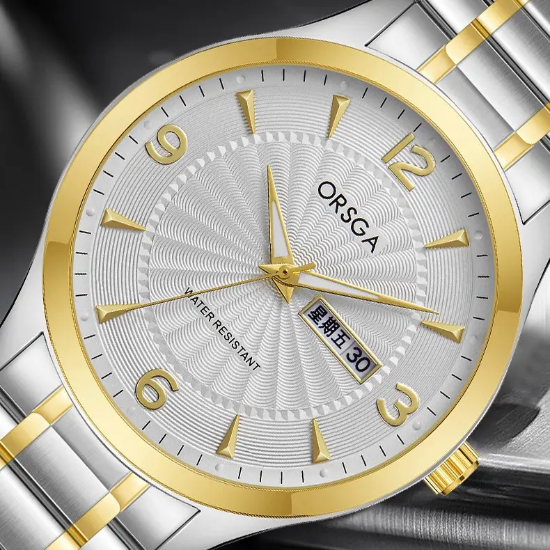 ORSGA Men's Blue Leather Calendar Watch - Image 19