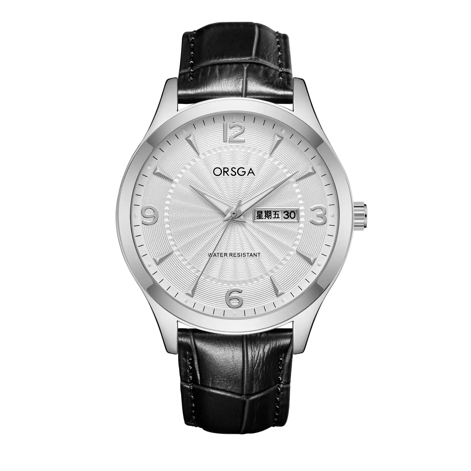 Black Belt Silver Shell White Face