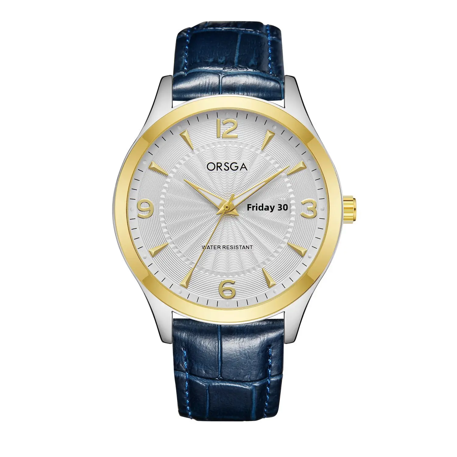 ORSGA Men's Blue Leather Calendar Watch - Image 12