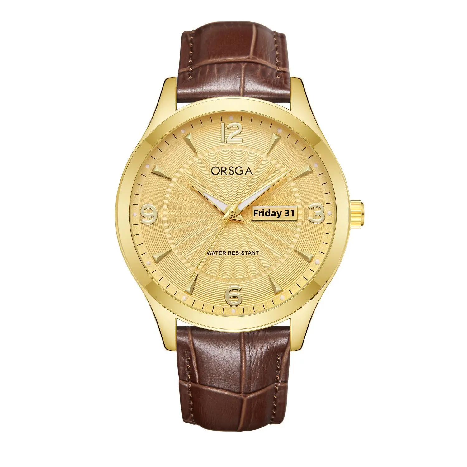 ORSGA Men's Blue Leather Calendar Watch - Image 13