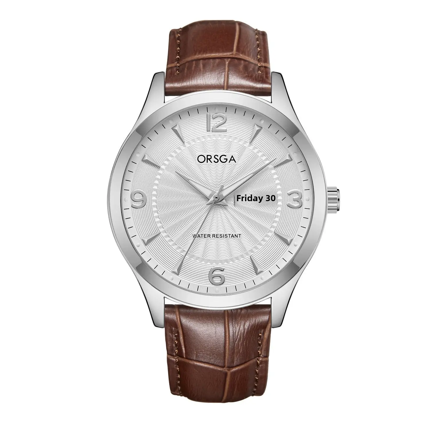 ORSGA Men's Blue Leather Calendar Watch - Image 6